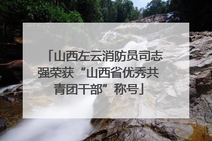 山西左云消防员司志强荣获“山西省优秀共青团干部”称号