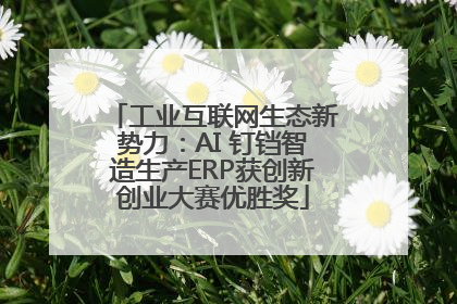 工业互联网生态新势力：AI 钉铛智造生产ERP获创新创业大赛优胜奖