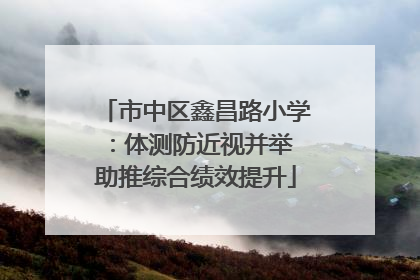 市中区鑫昌路小学：体测防近视并举 助推综合绩效提升