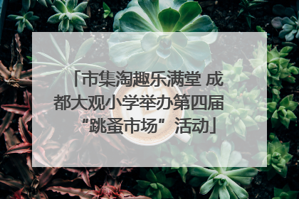市集淘趣乐满堂 成都大观小学举办第四届“跳蚤市场”活动