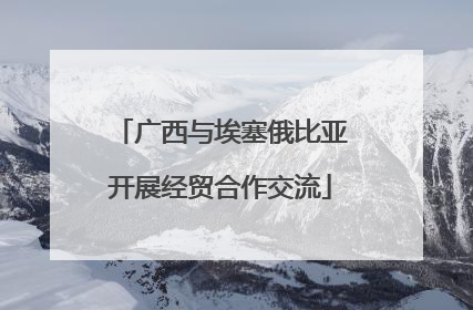 广西与埃塞俄比亚开展经贸合作交流
