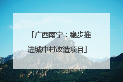 广西南宁：稳步推进城中村改造项目