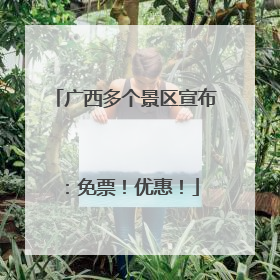 广西多个景区宣布：免票！优惠！