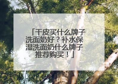 干皮买什么牌子洗面奶好？补水保湿洗面奶什么牌子推荐购买！