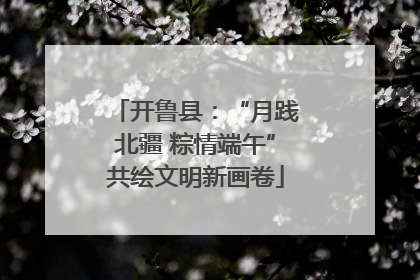 开鲁县：“月践北疆 粽情端午”共绘文明新画卷