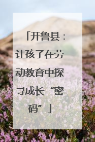 开鲁县：让孩子在劳动教育中探寻成长“密码”