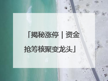 揭秘涨停｜资金抢筹核聚变龙头