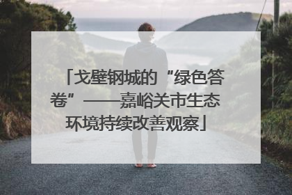 戈壁钢城的“绿色答卷”——嘉峪关市生态环境持续改善观察