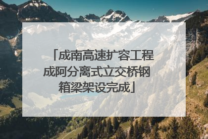 成南高速扩容工程成阿分离式立交桥钢箱梁架设完成