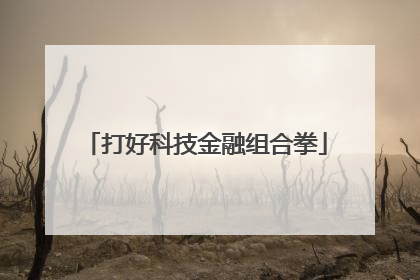 打好科技金融组合拳
