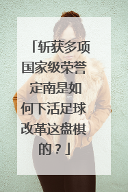 斩获多项国家级荣誉 定南是如何下活足球改革这盘棋的？