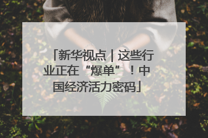 新华视点｜这些行业正在“爆单”！中国经济活力密码