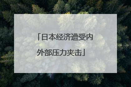 日本经济遭受内外部压力夹击