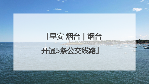 早安 烟台｜烟台开通5条公交线路