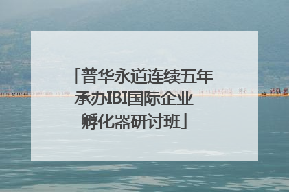 普华永道连续五年承办IBI国际企业孵化器研讨班