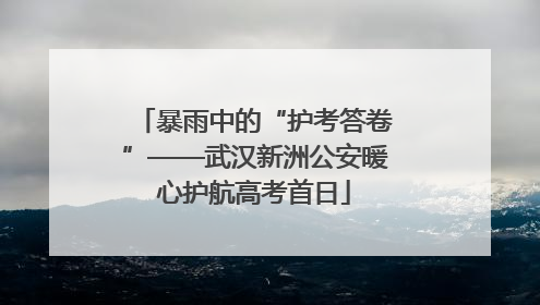 暴雨中的“护考答卷”——武汉新洲公安暖心护航高考首日