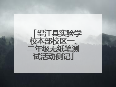 望江县实验学校本部校区一、二年级无纸笔测试活动侧记