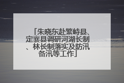 朱晓东赴繁峙县、定襄县调研河湖长制、林长制落实及防汛备汛等工作