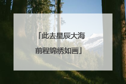 此去星辰大海 前程锦绣如画
