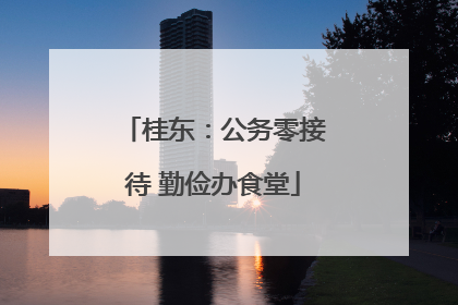 桂东：公务零接待 勤俭办食堂