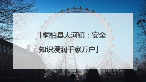 桐柏县大河镇：安全知识浸润千家万户