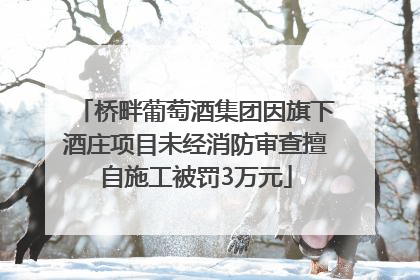 桥畔葡萄酒集团因旗下酒庄项目未经消防审查擅自施工被罚3万元