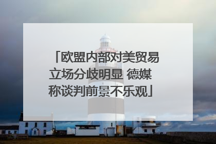 欧盟内部对美贸易立场分歧明显 德媒称谈判前景不乐观