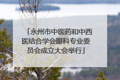 永州市中医药和中西医结合学会眼科专业委员会成立大会举行