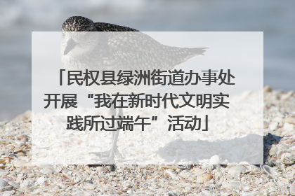 民权县绿洲街道办事处开展“我在新时代文明实践所过端午”活动