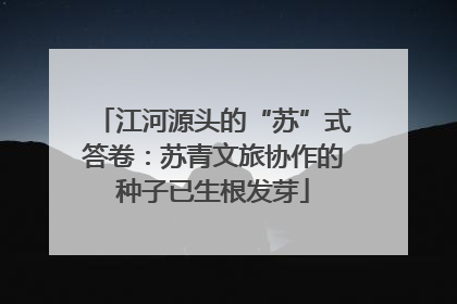 江河源头的“苏”式答卷：苏青文旅协作的种子已生根发芽