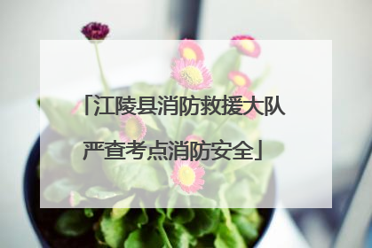 江陵县消防救援大队严查考点消防安全