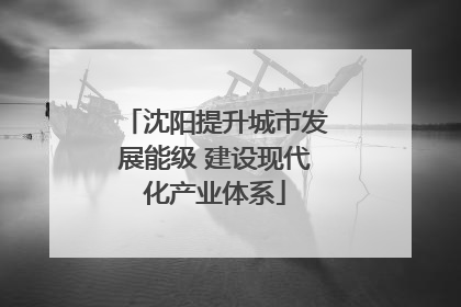 沈阳提升城市发展能级 建设现代化产业体系