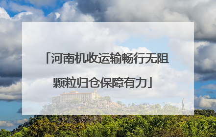 河南机收运输畅行无阻 颗粒归仓保障有力