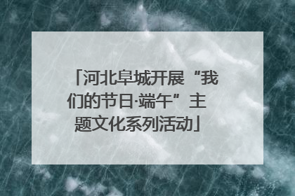 河北阜城开展“我们的节日·端午”主题文化系列活动
