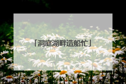 洞庭湖畔造船忙