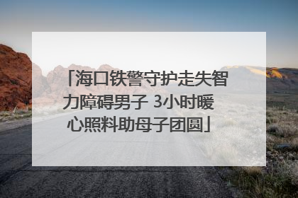 海口铁警守护走失智力障碍男子 3小时暖心照料助母子团圆
