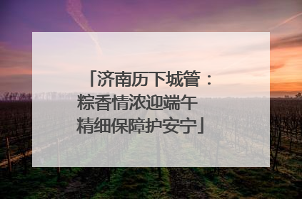 济南历下城管：粽香情浓迎端午 精细保障护安宁