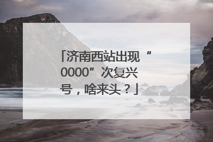 济南西站出现“0000”次复兴号，啥来头？