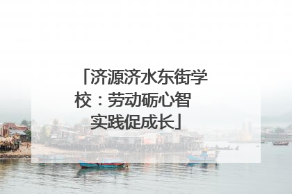 济源济水东街学校：劳动砺心智 实践促成长