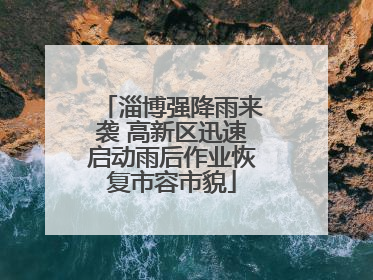 淄博强降雨来袭 高新区迅速启动雨后作业恢复市容市貌