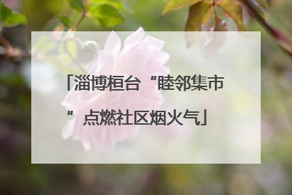 淄博桓台“睦邻集市”点燃社区烟火气