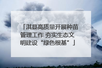 淇县高质量开展种苗管理工作 夯实生态文明建设“绿色根基”