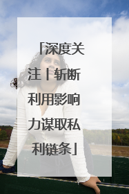 深度关注丨斩断利用影响力谋取私利链条