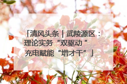 清风头条｜武陵源区：理论实务“双驱动 ” 充电赋能“增才干”