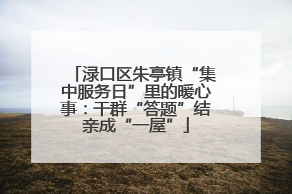 渌口区朱亭镇“集中服务日”里的暖心事：干群“答题”结亲成“一屋”