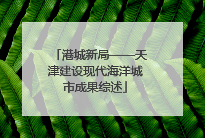 港城新局——天津建设现代海洋城市成果综述