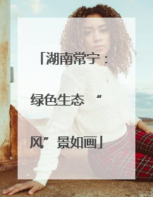 湖南常宁：绿色生态 “风”景如画