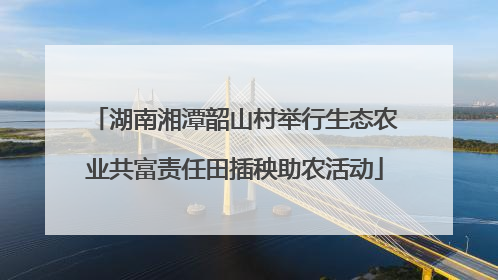 湖南湘潭韶山村举行生态农业共富责任田插秧助农活动