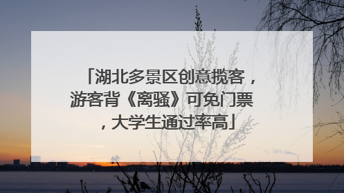 湖北多景区创意揽客，游客背《离骚》可免门票，大学生通过率高