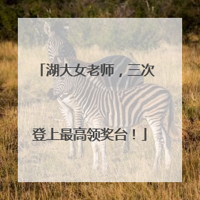 湖大女老师，三次登上最高领奖台！